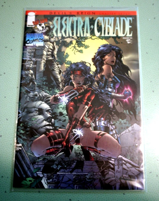 Elektra Cyblade #1 Top Cow Marvel Comics MAR 1997 Devil's Reign Part 7 VG