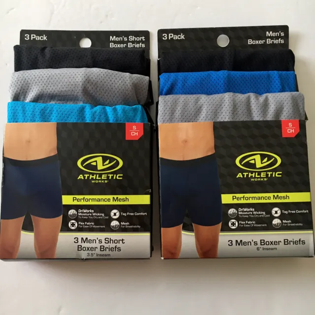 Athletic Works Men's Performance Boxer Briefs Underwear Size XL 3