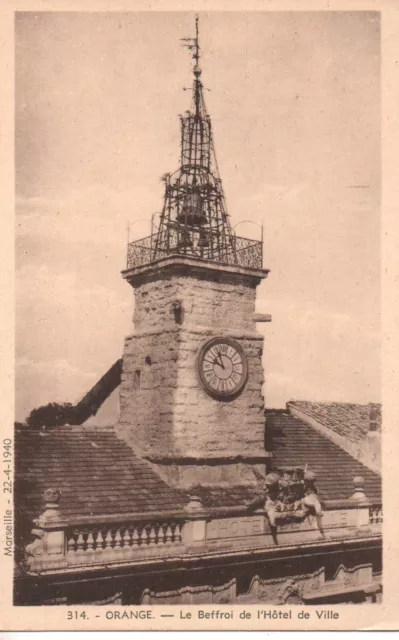 CPA - ORANGE - Le Beffroi de l'Hôtel de Ville