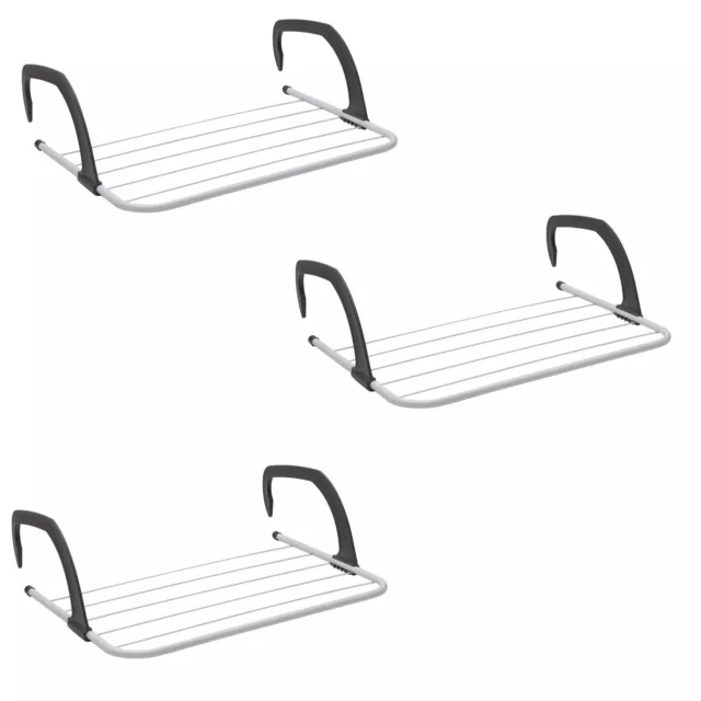 3 x Over Radiator Airer Dryer Clothes Drying Rack Rail Towel Holder Hang