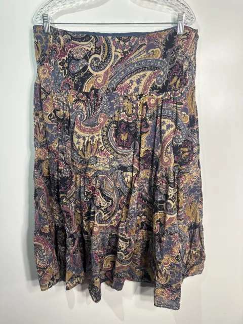 chaps womens printed skirt size large 3