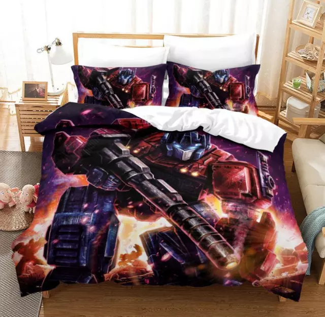 Boys Doona Duvet Cover Transformers Bedding Set 2Pcs Single Size Birthdays Gift 2