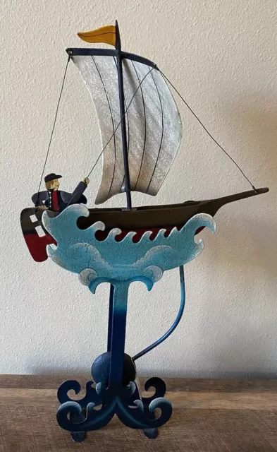 AUTHENTIC MODELS AM Sea Captain Boat Waves Balance Toy 23” No Box $139. ...