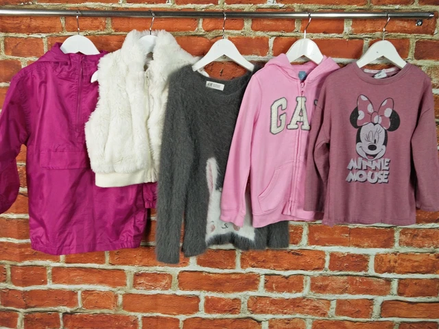GIRLS BUNDLE AGE 4-5 YEARS NEXT GAP etc JUMPER HOODIE RAIN JACKET GILET 110CM