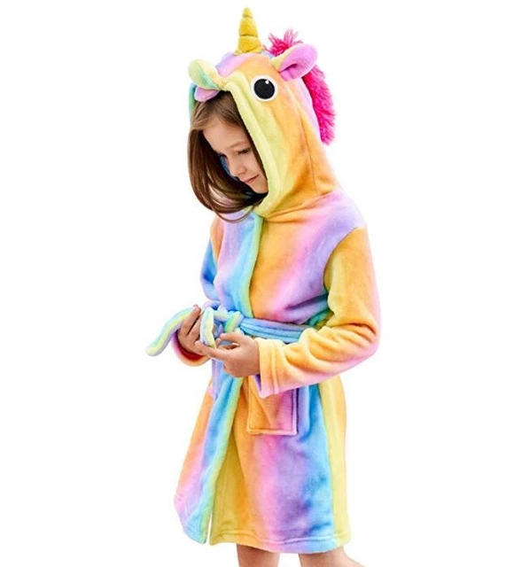 Girls Soft & Cosy Unicorn Dressing gown Twosie Pyjamas Ages 2-13 years UK