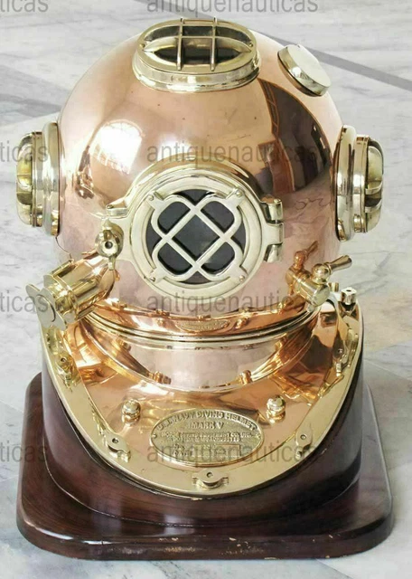 CASQUE DE PLONGÉE en laiton US Navy Mark V Marine Antique Réplique de