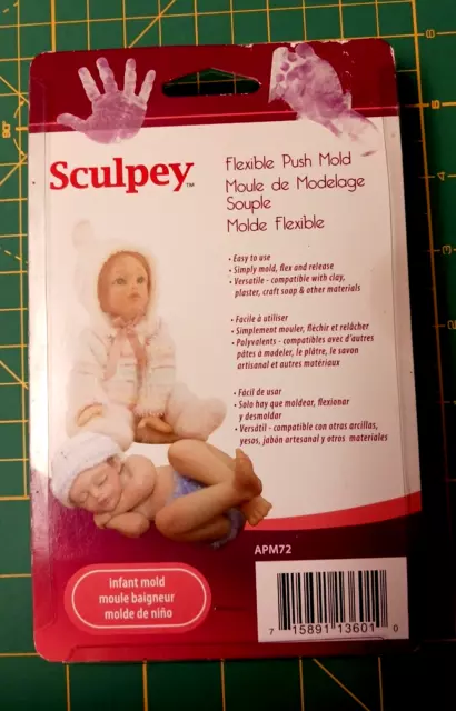 RARE Sculpey Flexible INFANT Push Mold Easy Versatile Clay Plaster Soap