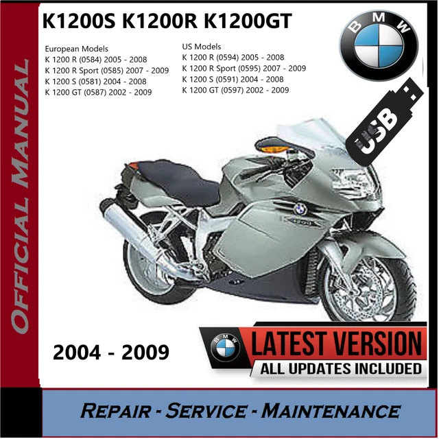 BMW K1200S K1200R K1200GT Service Manual 2004 2009 K 1200 S