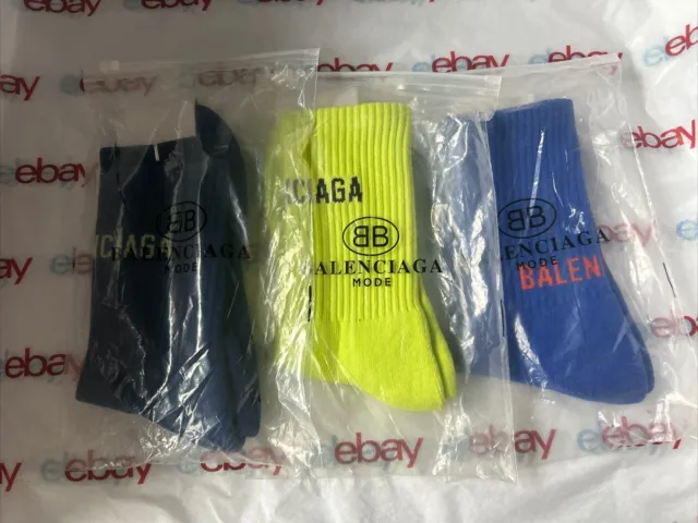 BALENCIAGA TENNIS SOCKS,SIZE 6-12, Made In China (3)