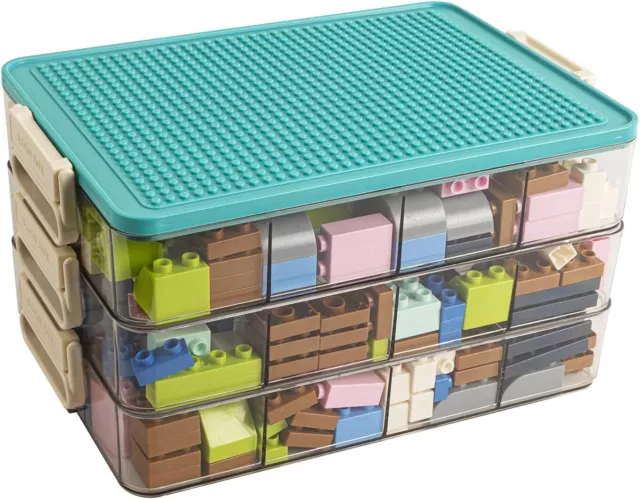Toys Storage Organizer Bins for Lego, Stackable Organizer, Select Color