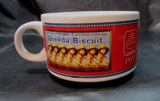 Vintage 1980s Nabisco Uneeda Biscuit 1923 Anniversary Old Porcelain 3x4 Soup Mug