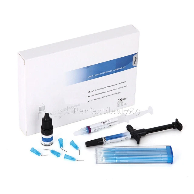 Dental Orthodontic Light Cure Adhesive Kit Bonding For Bracket Braces Clear DX