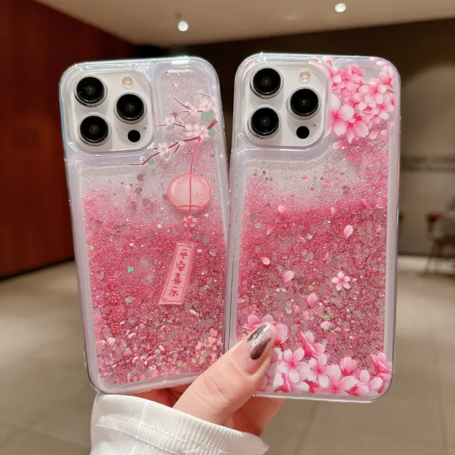For iPhone Samsung Quicksand Liquid Glitter Phone Case Cover Fashion Women Girl