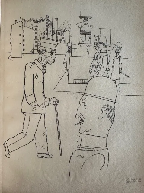 George Grosz (Groß) “Arbeitslose” 1920, Lithografie, signiert in Blei u.l. 3