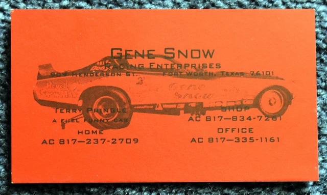Gene Snow Business Card Gene Snow Business Card