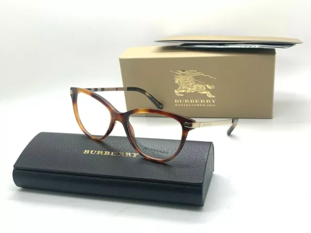 Burberry New Eyeglasses B 2280 3316 LIGHT HAVANA FRAME 52-16-140MM NIB ITALY