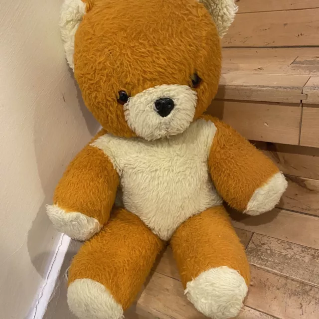 VINTAGE CHAD VALLEY Pre Loved 1960s Orange Cream Teddy Bear 18