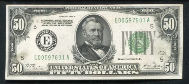 Fr. 2101-E 1928-A $50 Frn Federal Reserve Note Richmond, Va Choice Uncirculated