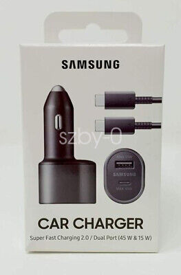OEM Samsung 45W Fast Charging Car Charger Cable Galaxy S20 S21 S22 + Note10/20