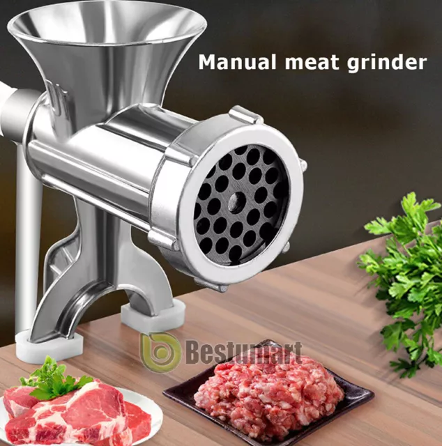 Heavy Duty Manual Meat Grinder Mincer Cast Iron Table Hand Crank Kitchen Tool 2