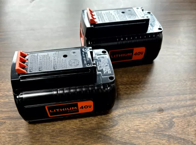 (Lot of 2) Black & Decker LBX2040 40V Max lithium Ion 2AH Batteries