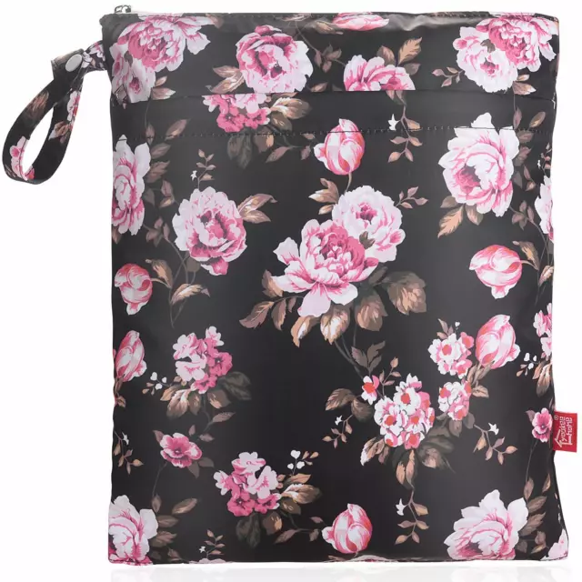 Waterproof Wet Dry Bag Double Layer Reusable Cloth Diaper Wet Bag