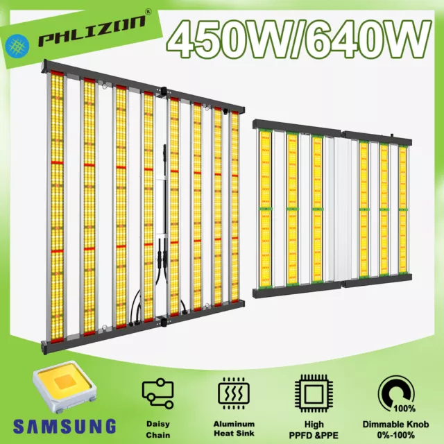 PHLIZON BA4000 FD4500 FD6500 LED Grow Light Bar W/Samsung Full Spectrum ...