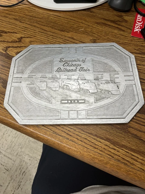 Vintage Chicago Railroad Fair 1949 Trivet / hot pad Great condition