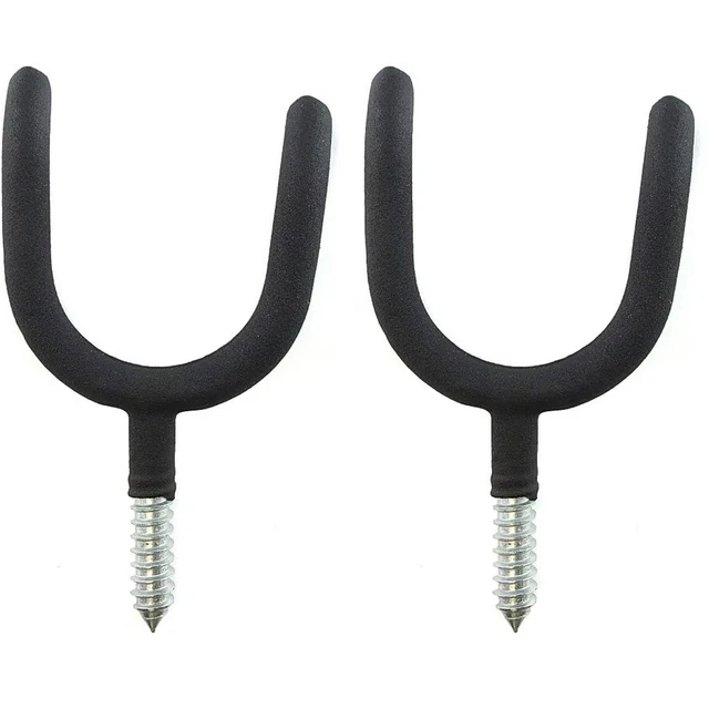 2 PC JUMBO GARAGE STORAGE UTILITY WALL HOOKS Garden Shed Shovel Rake Tool Holder