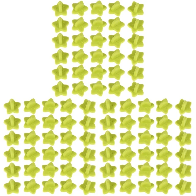 300 piezas hebilla de mariposa insignia de goma espalda verde