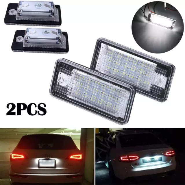 For Audi A3 8P 2004-12 Xenon White LED License Number Plate Light Lamp No Error