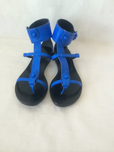 BALENCIAGA PARIS ARENA GLADIATOR COBALT ROYAL NAVY BLUE  SANDALS. Sz. 39