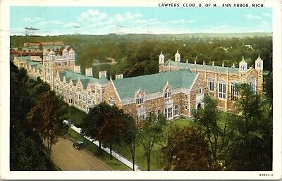 University Of Michigan Lawyer's Club Aerial View Ann Arbor MI Postcard 81