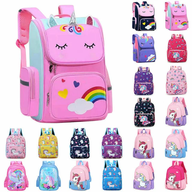 Zaini bambini bambine unicorno cartone animato a tracolla zaini da viaggio borse scuola
