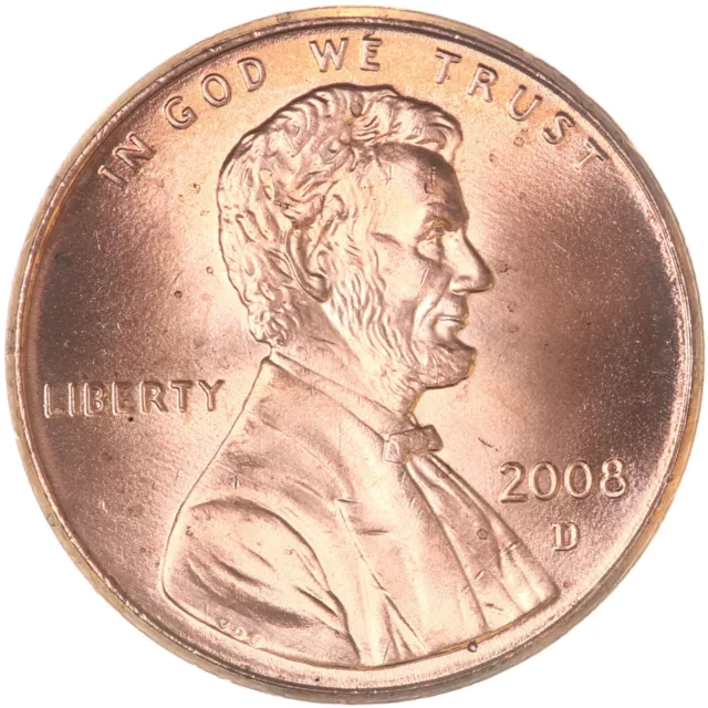 2008 D Lincoln Memorial Cent BU Penny US Coin