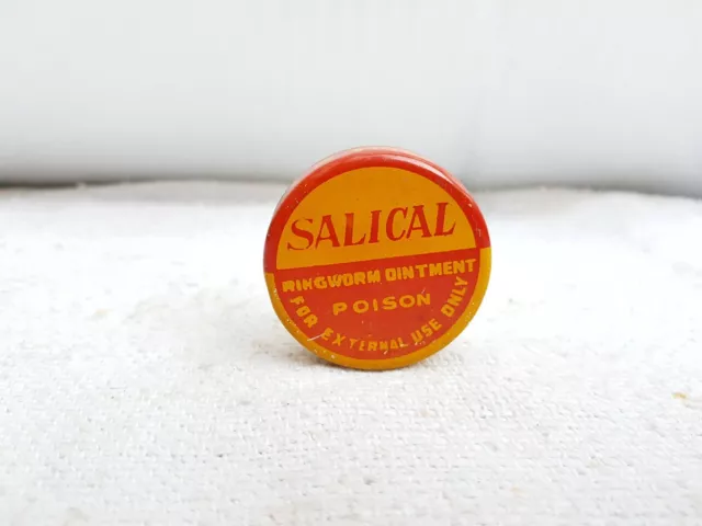 1960s Vintage S Dhole Co Kulto Brand Salical Ringworm Ointment Round Tin TB1015