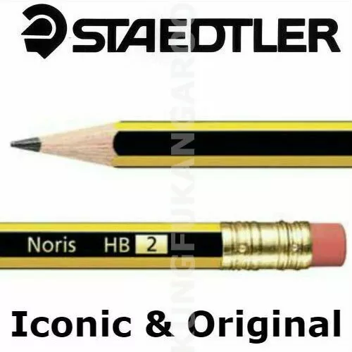 1 to 50 STAEDTLER NORIS PENCILS with ERASER RUBBER TIP HB2 DRAWING SCHOOL DESIGN 3