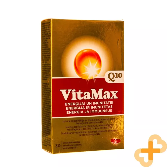 VITAMAX Q10 30 Capsules Énergie Et Système Immunitaire Vitamines Minéraux