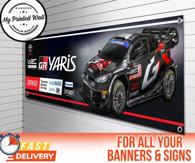 Toyota GR Yaris WRC Gazoo Racing 2024 WORLD RALLY TEAM Garage, Workshop Banner