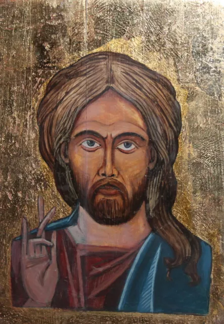 Icono Ortodoxo Pintado A Mano Jesucristo