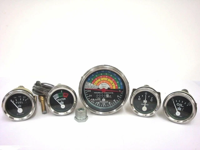 Ensemble Compteur Complet Pour Tracteur Allis Chalmers D17 Diesel - Vitesse, Température, Pression, Carburant, Ampèremètre