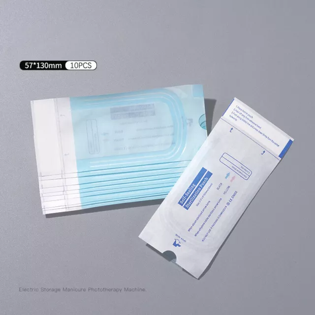 10pcs Disposable Sterilization Bag Ziplock Bags Set Nail Tool Sterilizer