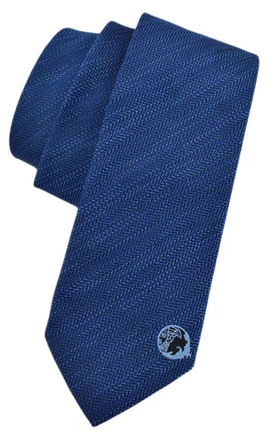 $185 VERSACE Electric Blue MEDUSA Logo Men's Tie 100% Silk NEW COLLECTION