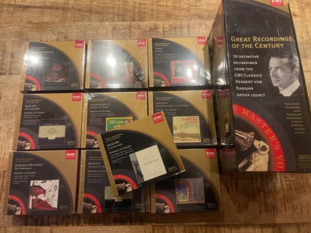 EMI Great Recordings of the Century 10 CD x Box Sets Herbert Von Karajan OPERA