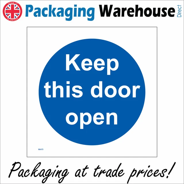 MA470 KEEP THIS Door Open Sign Automatic Electric Slide Handle Bolt