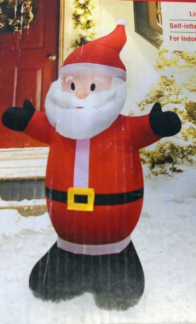Airflowz 4 pies de altura inflable Santa brazos abiertos luz de bienvenida Navidad