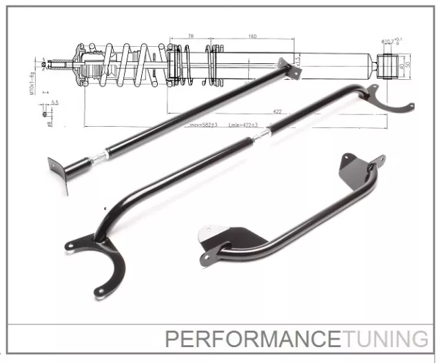 Kit 3 Barres Anti Rapprochement AV/ARR - VW GOLF 1 / JETTA 1 - TA-TECHNIX