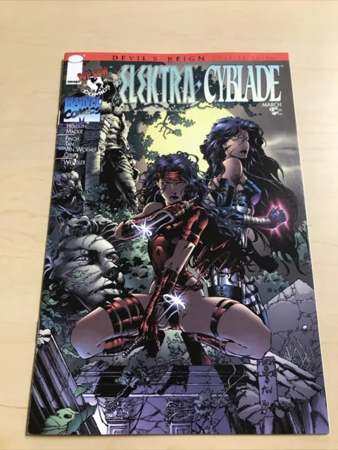 ELEKTRA-CYBLADE #1 (9.4+) DAVID FINCH/DEVIL’S REIGN/Marvel-Top Cow-Image Comics