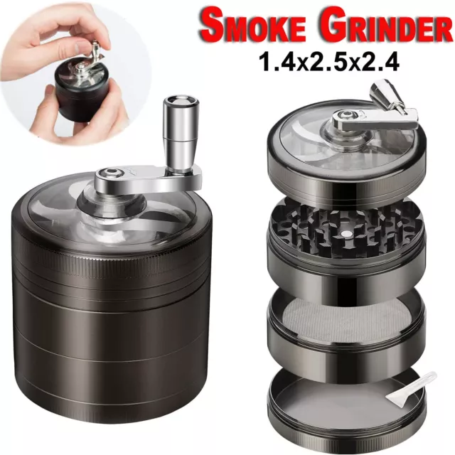 4Layer Metal Aluminum Alloy Herb Tobacco Grinder Hand Muller Smoke Crusher Spice