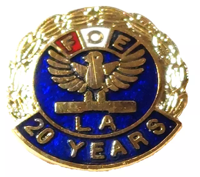 FOE FRATERNAL ORDER OF EAGLES LA 20 Year Lapel Pin Lot of 3